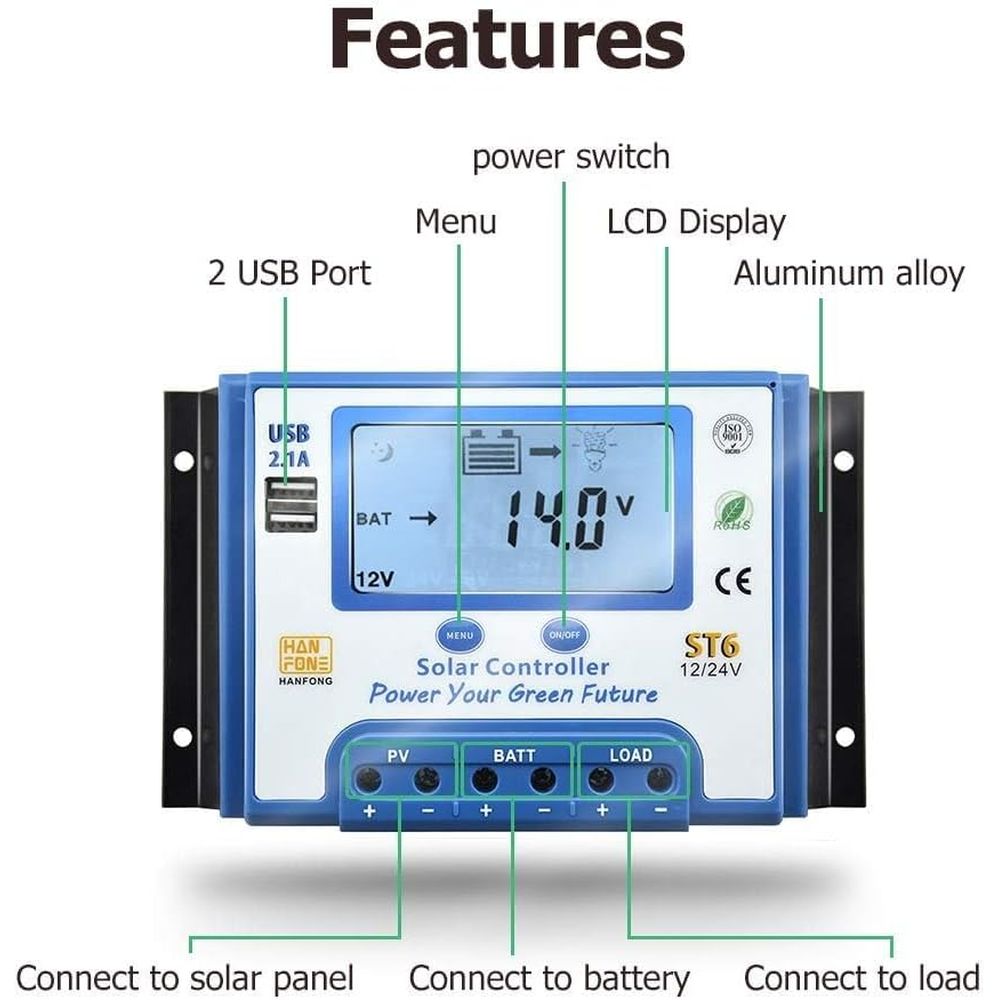 ตัวควบคุมการชาร์จพลังงานแสงอาท - Charge Controller Solar บทวิจารณ์และราคา
